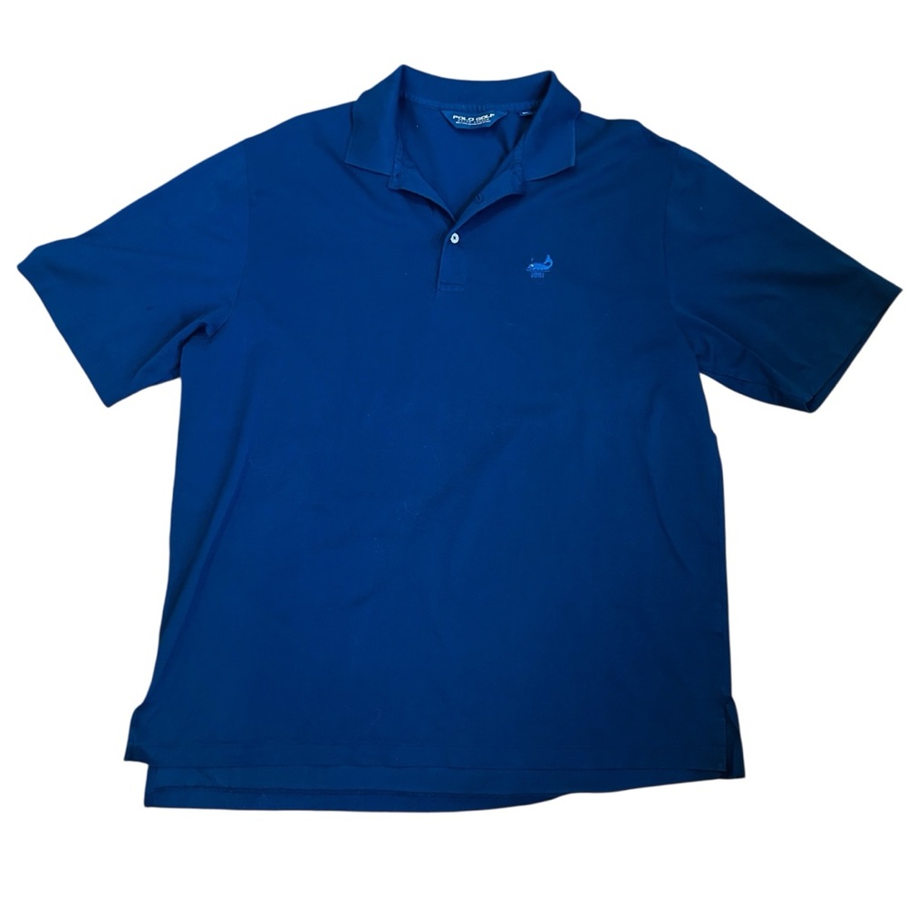 Ralph Lauren Golf Polo Mens Navy Blue Short Sleeve Polo XL Maidstone Club Whale